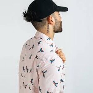 Goodfellow & Co Pink Bird Button Down Shirt